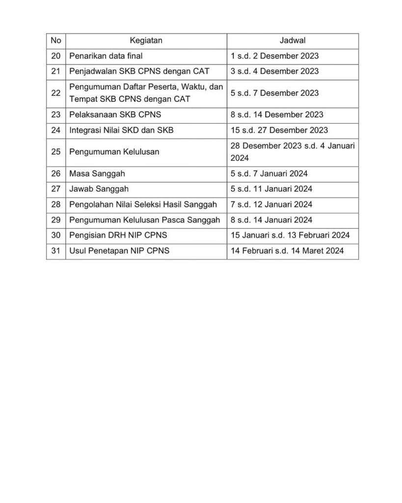 BKN Rilis Jadwal Pelaksanaan CASN Tahun 2023, Ingat dan Catat Tanggal Pentingnya - Jtizen